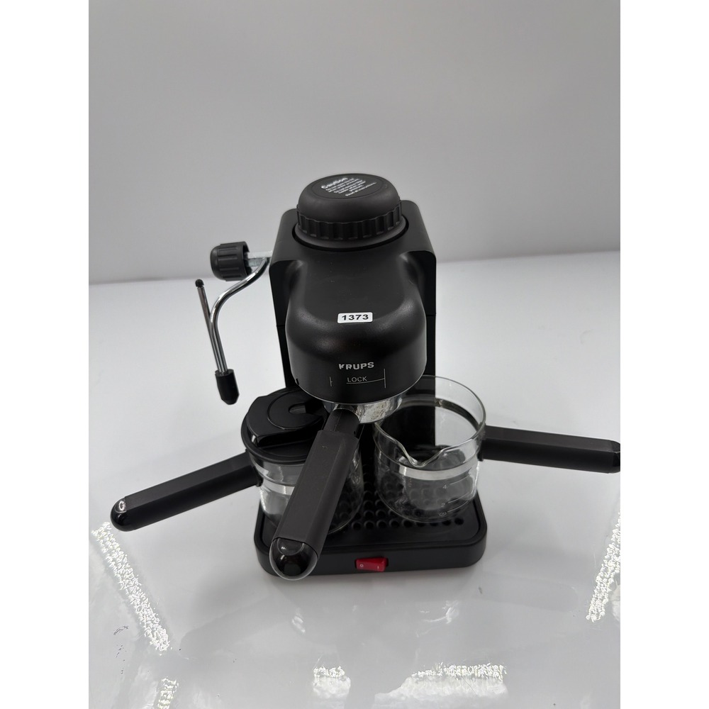 Krups Espresso Cappuccino Maker Black Steam Machine with Frother and Carafe